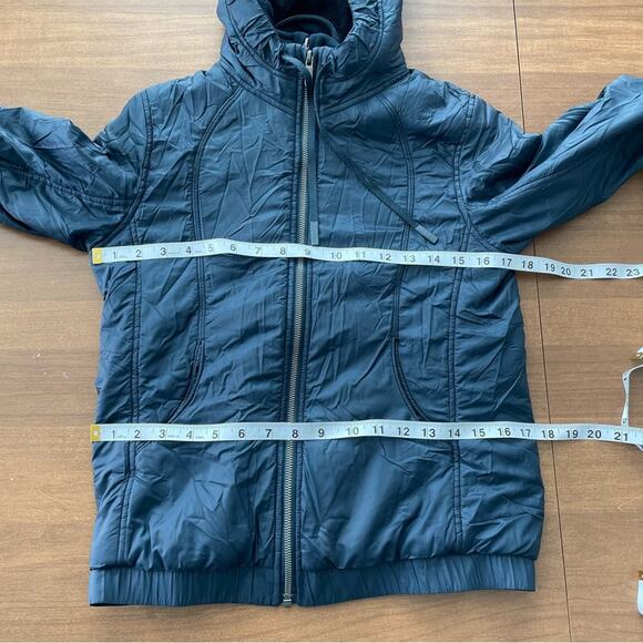 Lululemon | Women’s Scuba Hoodie Glyde Puffer Jacket Nocturnal Teal Lined Fleece - Picture 12 of 13